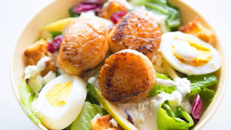 La salade de noix de saint jacques