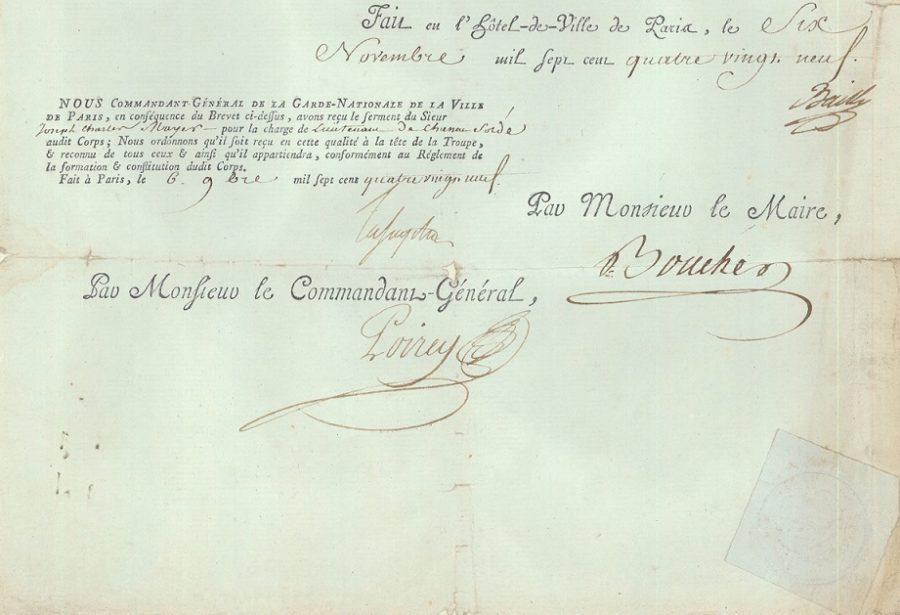document signé la fayette