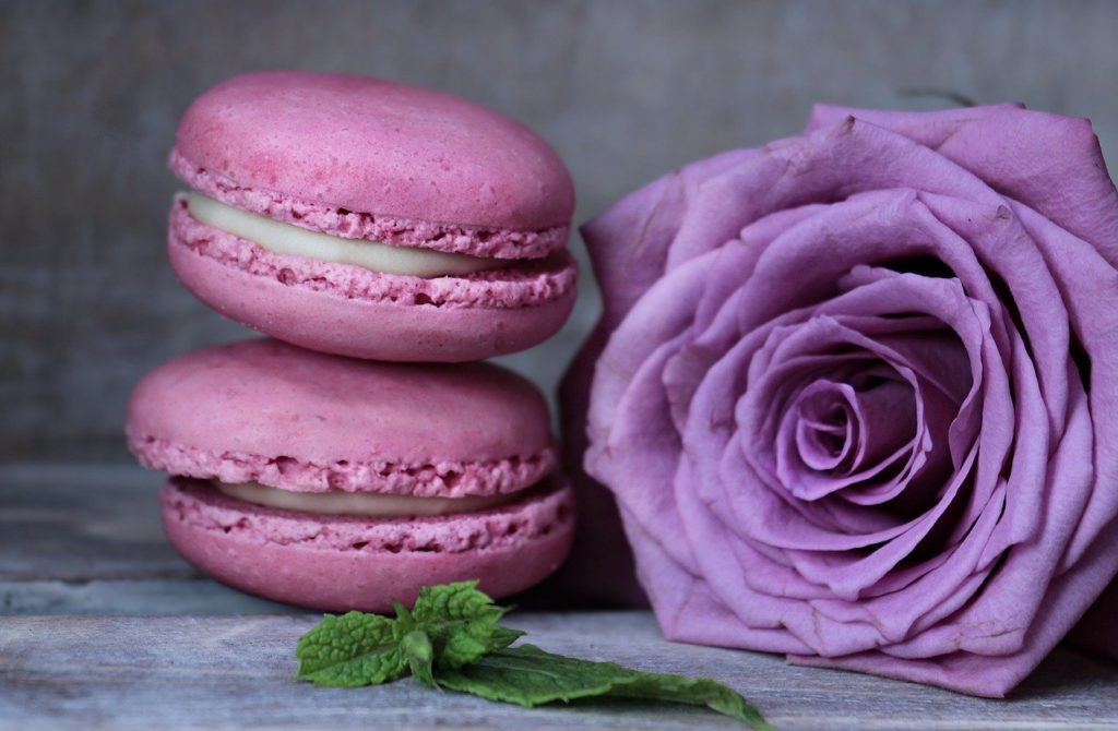 macarons rose