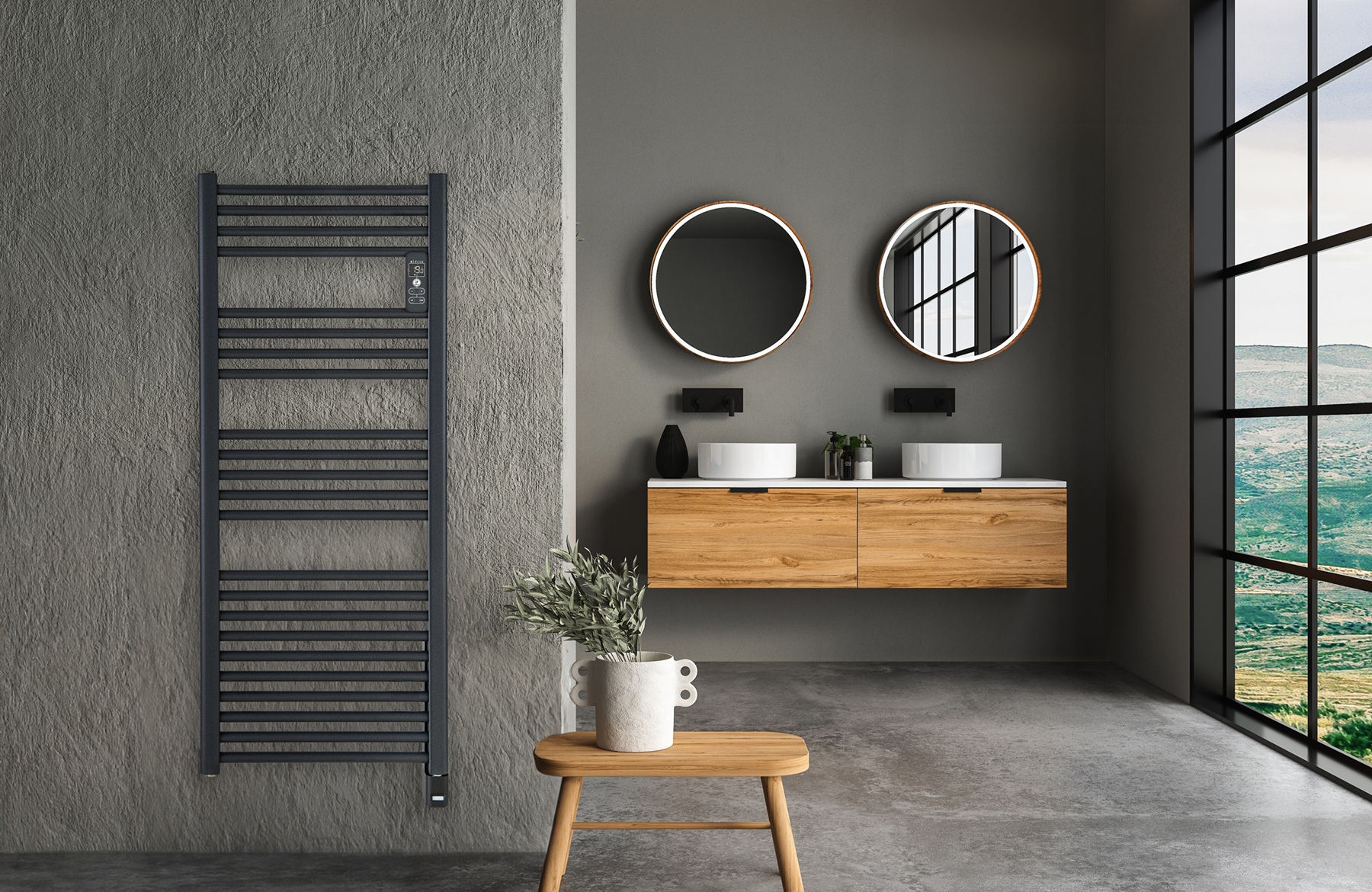 sèche-serviettes design salle de bain moderne