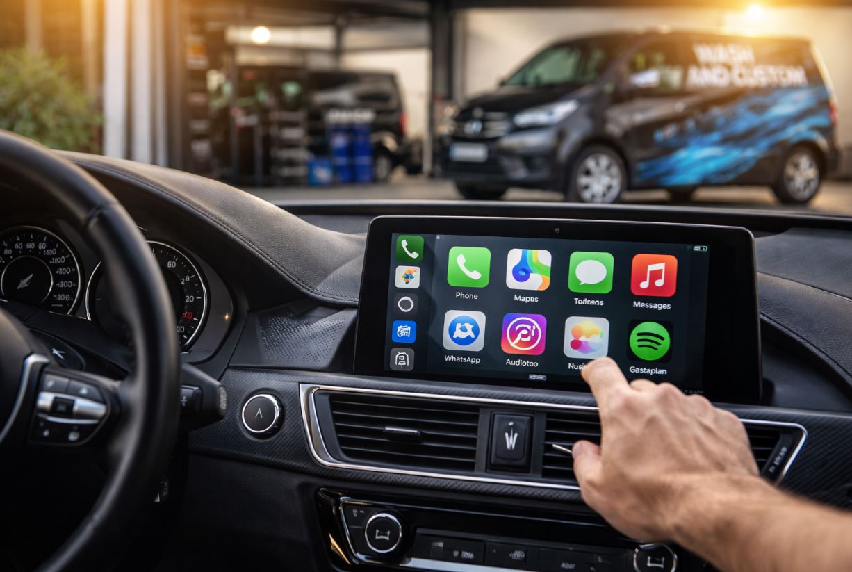 Wash and Custom installation Apple CarPlay