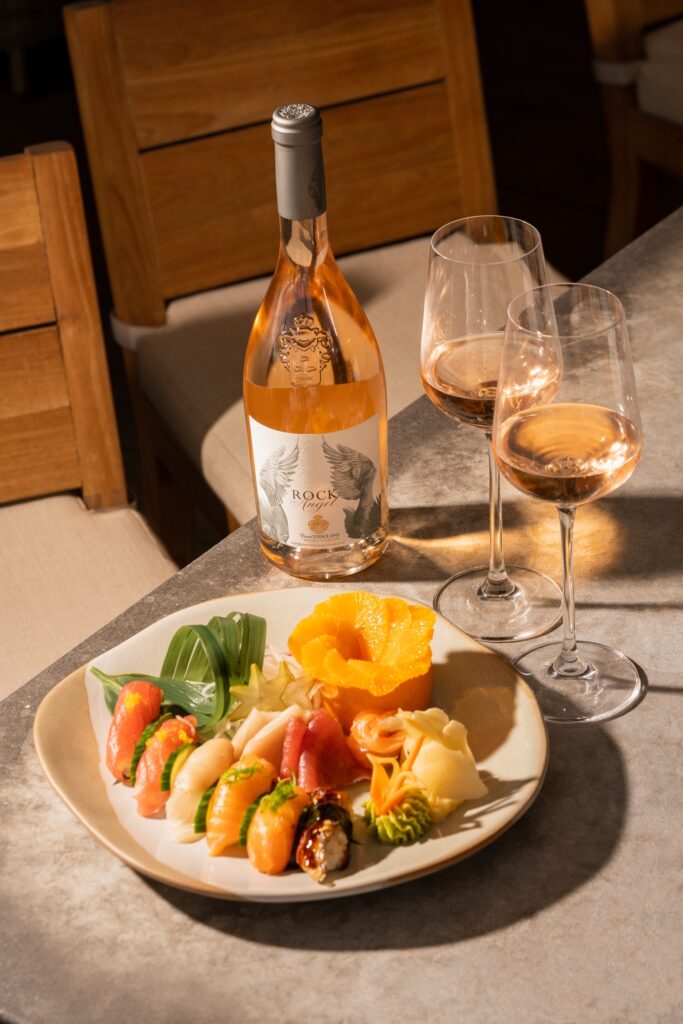 Accord mets & vin : sushis, sashimis & Rock Angel