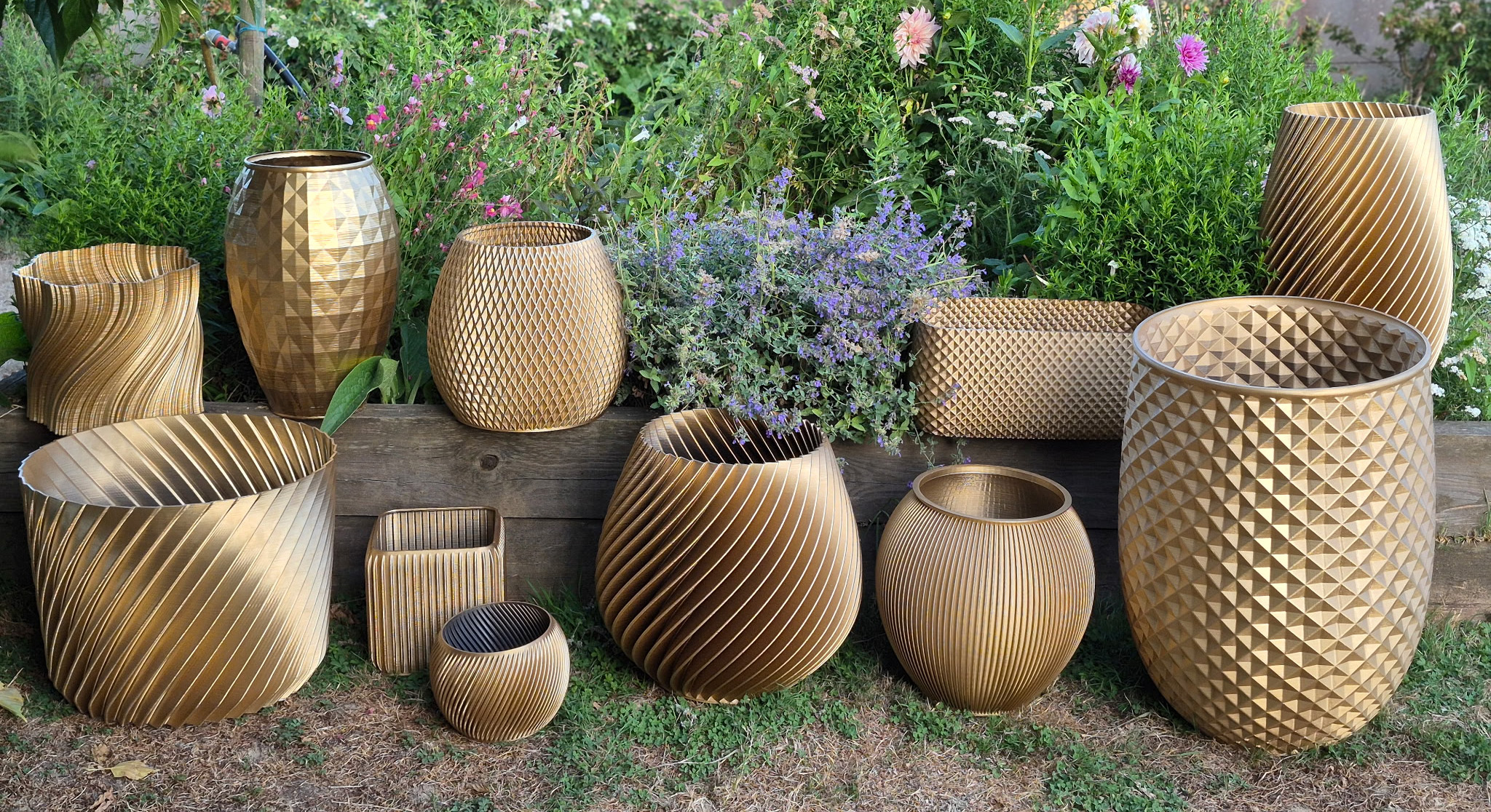 Iriso cache pots fleurs design